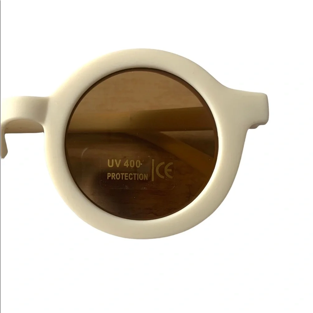 Zara Kids Recycled Plastic Sunglasses Oatmeal Cream White Color Fits 1-6yrs NEW